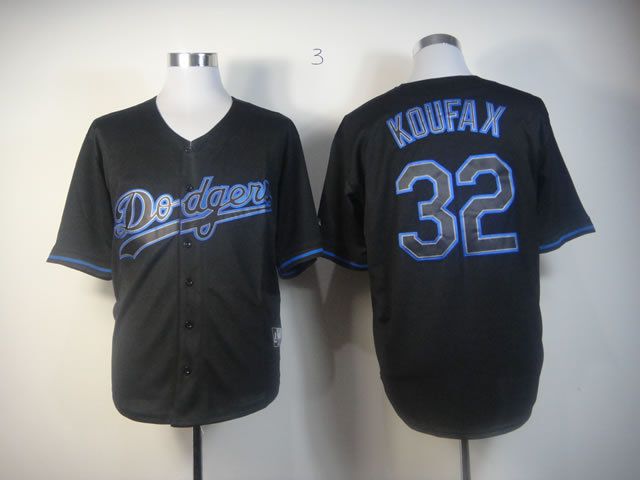 Men Los Angeles Dodgers #32 Koufax Black MLB Jerseys